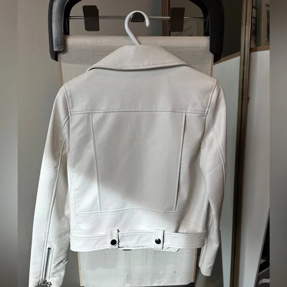 New! Noize Faux Leather Moto Jacket – White – Women’s Size S - Picture 3 of 10
